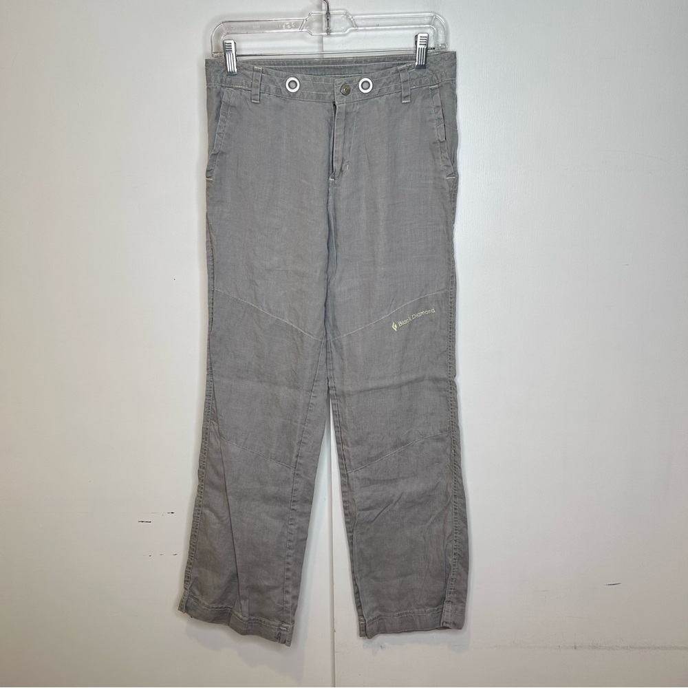 Black Diamond Linen Poem Pants In Gray